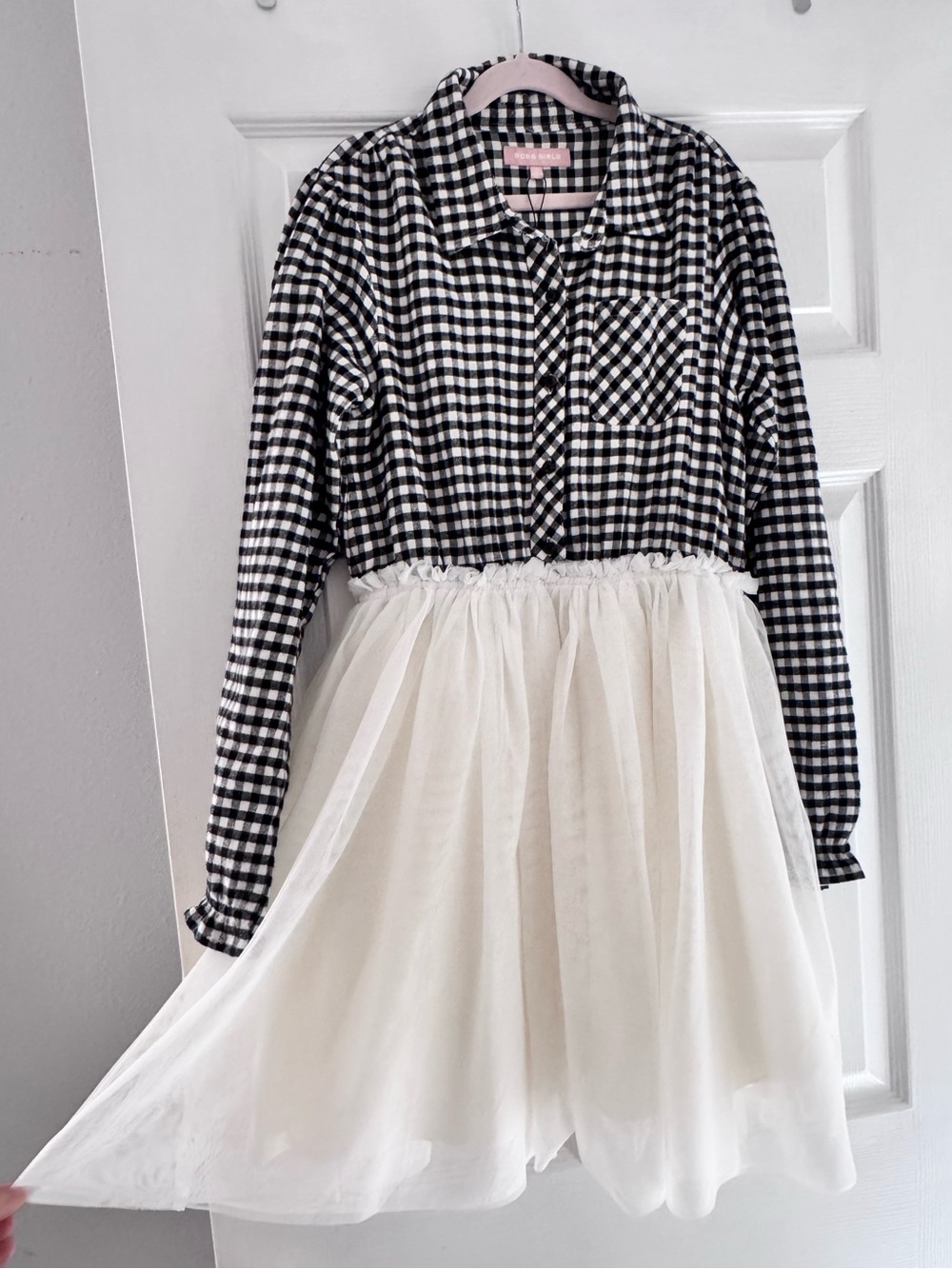 BCBG Girls Black & White Gingham Girls Dress (Never worn) Size 14